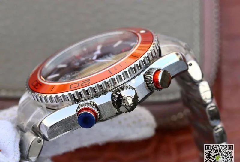 Omega Seamaster Planet Ocean 232.30.46.51.01.002 1:1 Best Edition Replica Watch Swiss ETA7750 Black Dial with orange marker